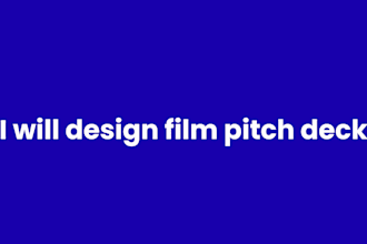 film pitch deck, business plan, and investor presentation film pitch deck