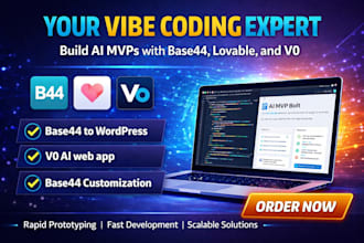 be your vibe coding expert using base44, lovable, and  vo for ai mvp bolt