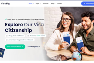 design wix visa consultant website immigration website law firm website