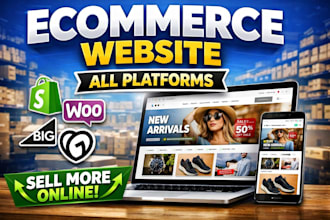 build custom shopify woocommerce bigcommerce godaddy magento ecommerce websites