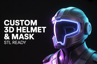 sculpt detailed 3d cosplay helmet and mask models for 3d printing