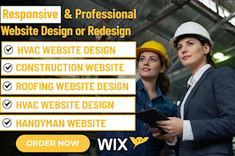design roofing website plumbing hvac electrician contractor wordpress website