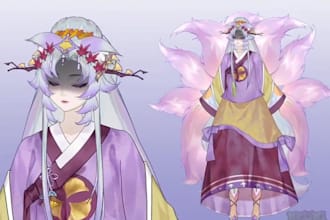 design and rigging high quality vtuber model 2d vtuber design live2d rigging