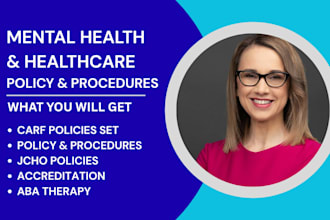 write behavioural mental health policy and procedures, carf, subsatance abuse