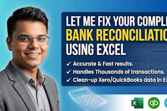 perform complex bank reconciliation using excel