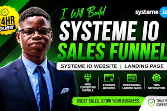 build systeme io sales funnel, systeme io website, systeme io landing page