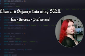 clean and organize your database using sql
