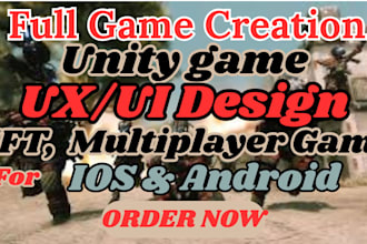 develop 3d unity game, crypto game for IOS, android, and pc