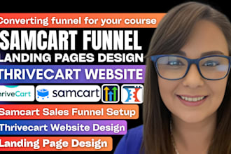 be your samcart thrivecart sales funnel, samcart landing page, online course