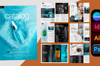 design product catalog, brochure price list beauty cosmetic, skincare, med spa