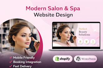 design modern website for small business salon website beauty spa website brand