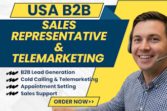 do USA b2b cold calling telemarketing USA b2b lead generation sales represent