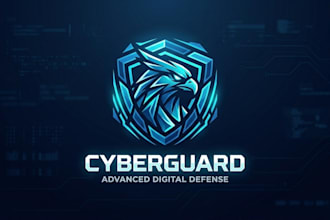 design a modern and secure cyber security logo