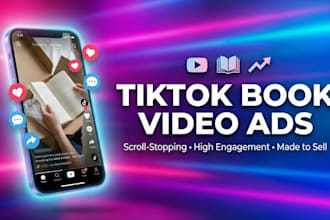 create viral tiktok book promotion videos, booktok ads that sell