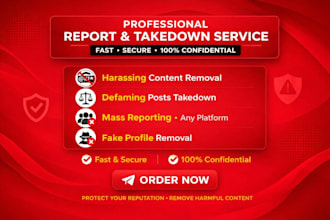 do mass reports harassing,defaming,social media,mugshots,copyright content by