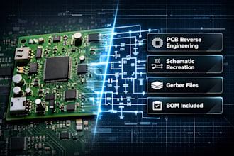 do pcb reverse engineering schematic, gerber from your board, recreate schematic