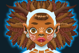 create a custom character illustration