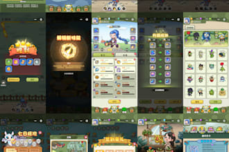 casual game UI and item icons