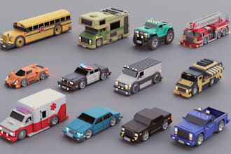 create 3d car lego moc custom set with building instructions and bricklink file