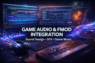 create video game audio music sound design implement fmod sfx unreal engine ost