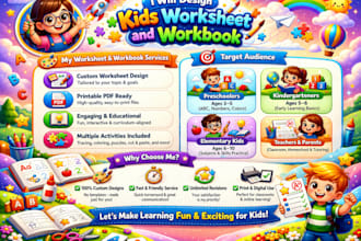 design kids activity book preschool workbook kindergarten worksheets kindle book