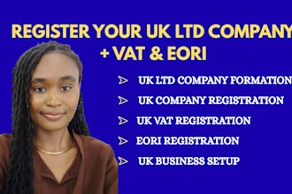 register UK ltd company, vat, utr and eori for non residents