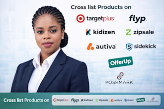 crosslist on targetplus flyp kidizen zipsale autiva sidekick offerup poshmark