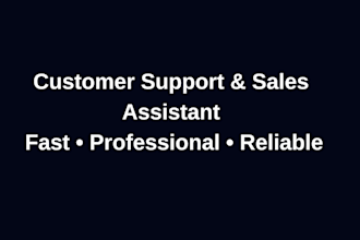 provide customer service and sales chat support
