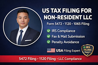file and fax or mail US tax forms 5472, 1120, 1066 for non us resident