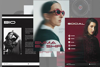 design creative clickable epk for musician djs and artist and media press kit