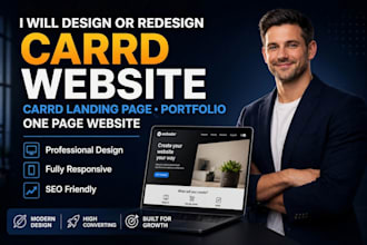 design carrd website, redesign carrd website,  landing page, portfolio website