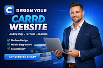 design carrd website, redesign carrd website,  landing page, portfolio website