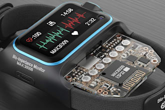 pcb design bioimpedance wearable using max30009 with esp32 sensors and firmware