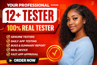 provide closed testing 20 testers 12 testers mobile app testing 12 testers
