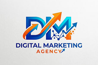design a modern and professional digital marketing logo