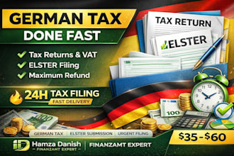 file your german tax return, vat and elster fast with maximum refund