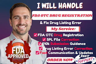 do fda otc drug registration 510k submission ndc spl file fix listing error fast