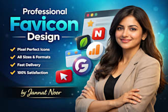 design unique, and professional favicon for your website