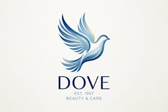 design a peaceful and elegant dove logo