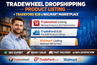 do tradewheel dropshipping product listing tradeford b2b wallmart marketplace
