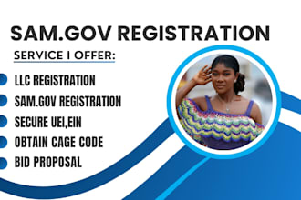 do sam gov registration, uei, cage code for government contracts llc