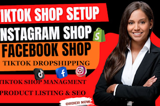setup profit tiktok shop, tik tok dropshipping, fb ig shop