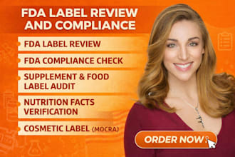 fda label review for supplement, food, and cosmetic label compliance