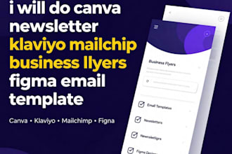canva newsletter design klaviyo mailchimp business flyers figma email template