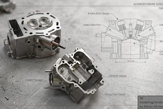 produce 3d product models  assemblies using  solidworks PTC creo and inventor