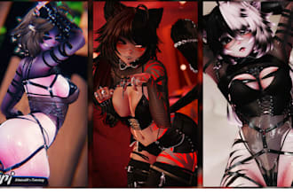 create custom vr character, vrchat avatar, 3d nsfw model, vrc avatar, pc quest