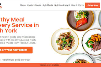 design modern meal prep website food delivery restaurant website meal prep guide