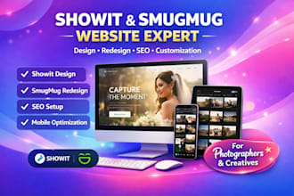 build showit website template redesign seo customization smugmug redesign fixes
