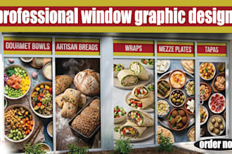create a attractive storefront shop front window graphics vinyl stickers