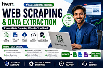 do python web scraping, data extraction and data mining